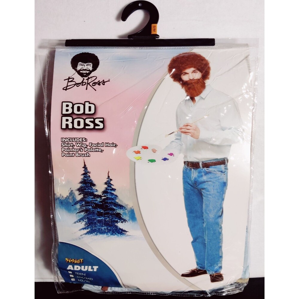 Adult Halloween Bob Ross Painter Palette Costume Size S-Medium Adult NEW
